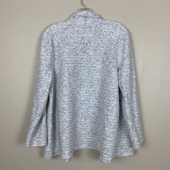 Habitat Clothes to Live In Womens L Cardigan Open Front Knit Soft Gray Pockets - Picture 3 of 12
